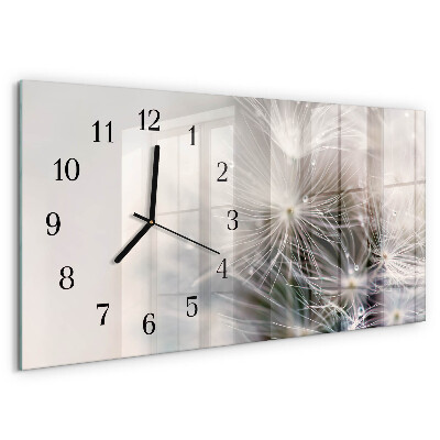Horizontal wall clock Dandelion