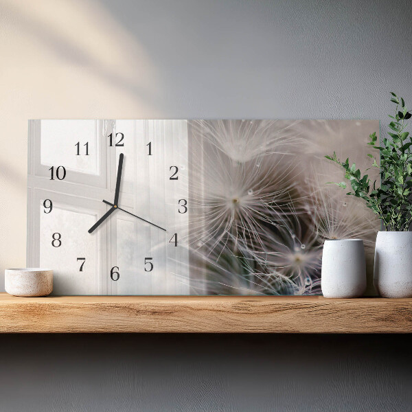 Horizontal wall clock Dandelion