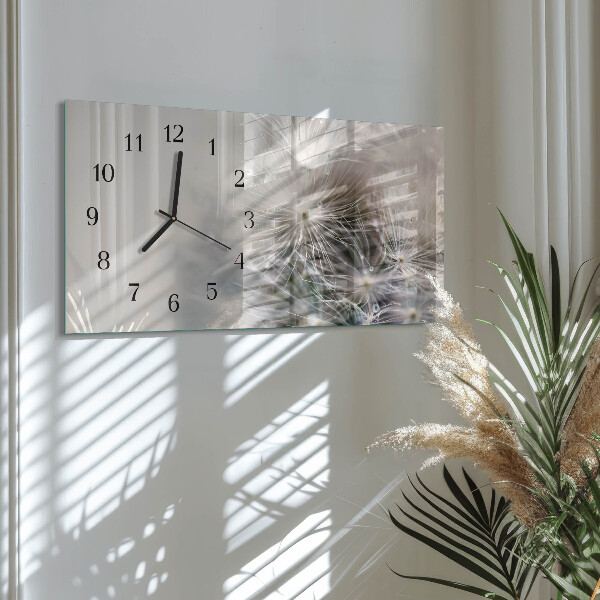 Horizontal wall clock Dandelion