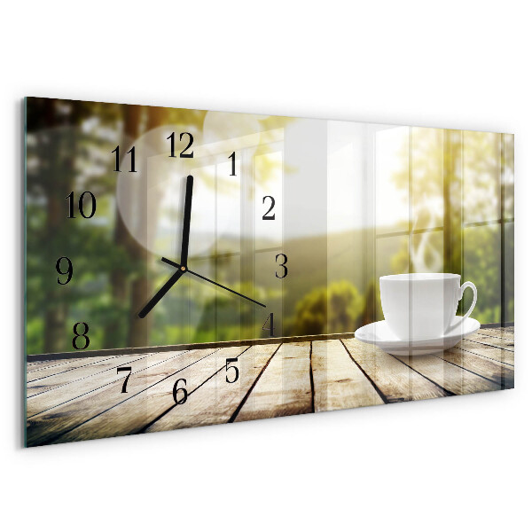 Horizontal wall clock Coffee