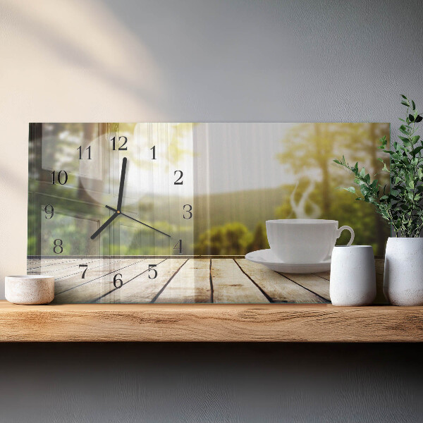 Horizontal wall clock Coffee