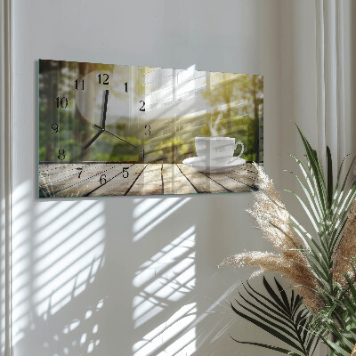 Horizontal wall clock Coffee