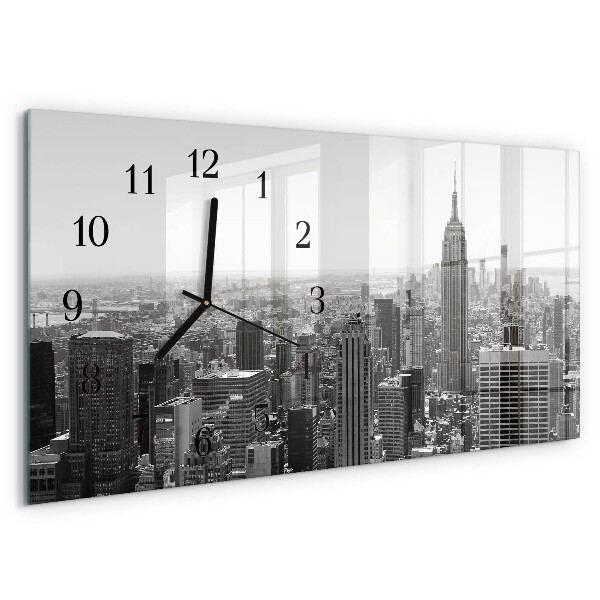 Horizontal wall clock New York