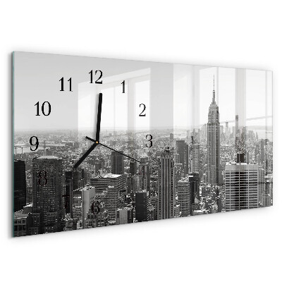 Horizontal wall clock New York