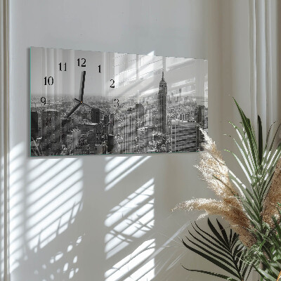 Horizontal wall clock New York