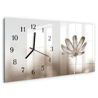 Horizontal wall clock Flower
