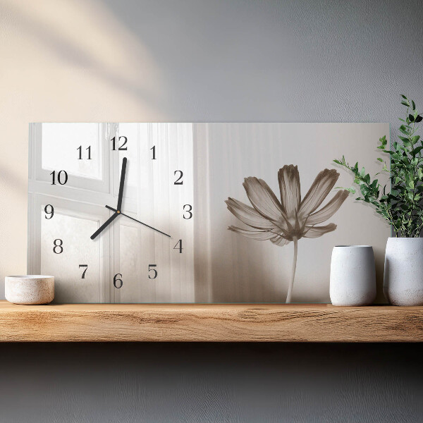Horizontal wall clock Flower