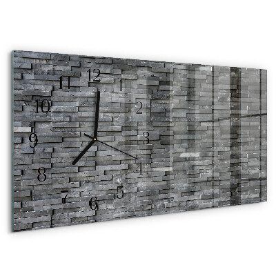 Horizontal wall clock Stone structure
