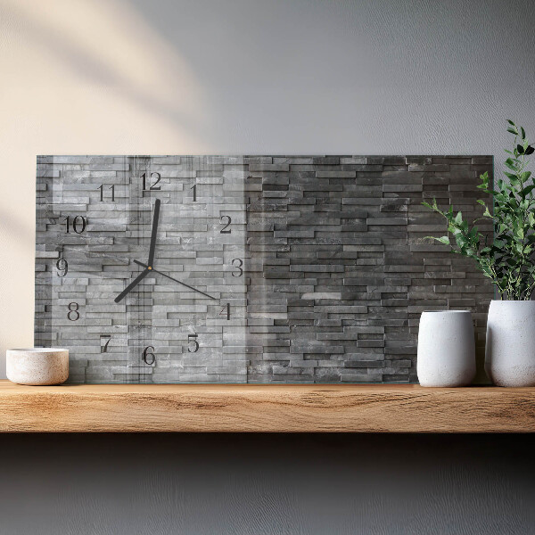 Horizontal wall clock Stone structure