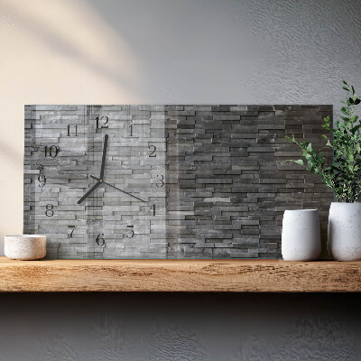 Horizontal wall clock Stone structure