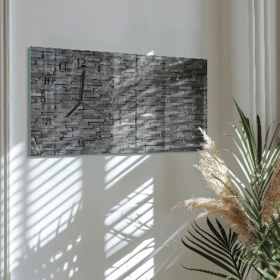 Horizontal wall clock Stone structure
