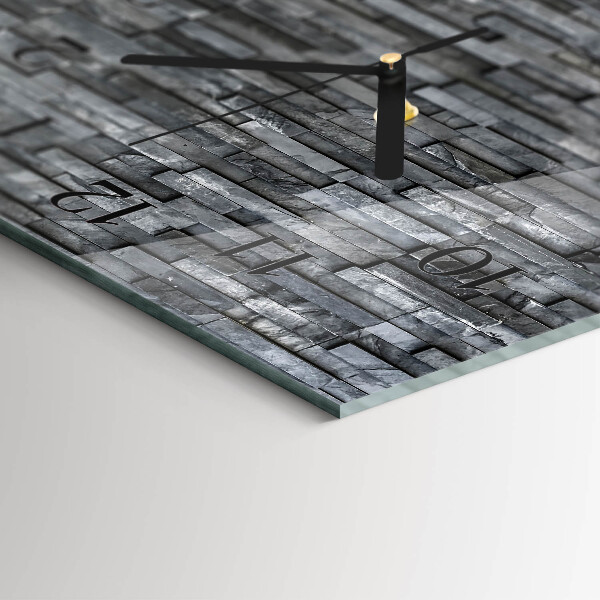 Horizontal wall clock Stone structure