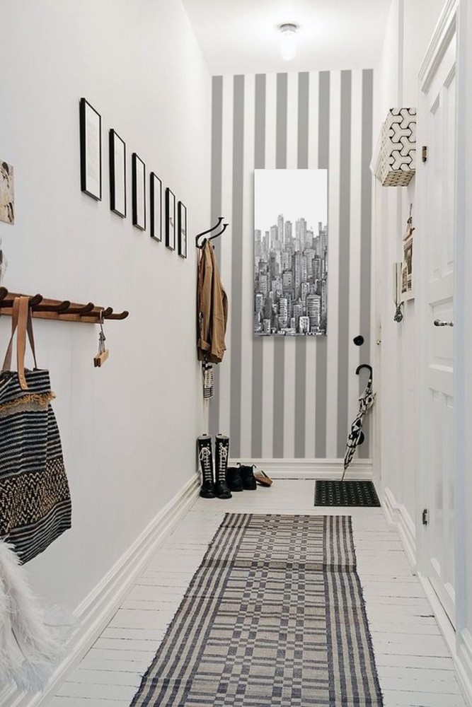 how to decorate a cramped and small hallway