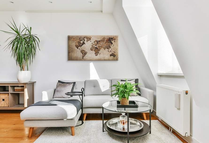 Living room wall - from blank space to striking decoration