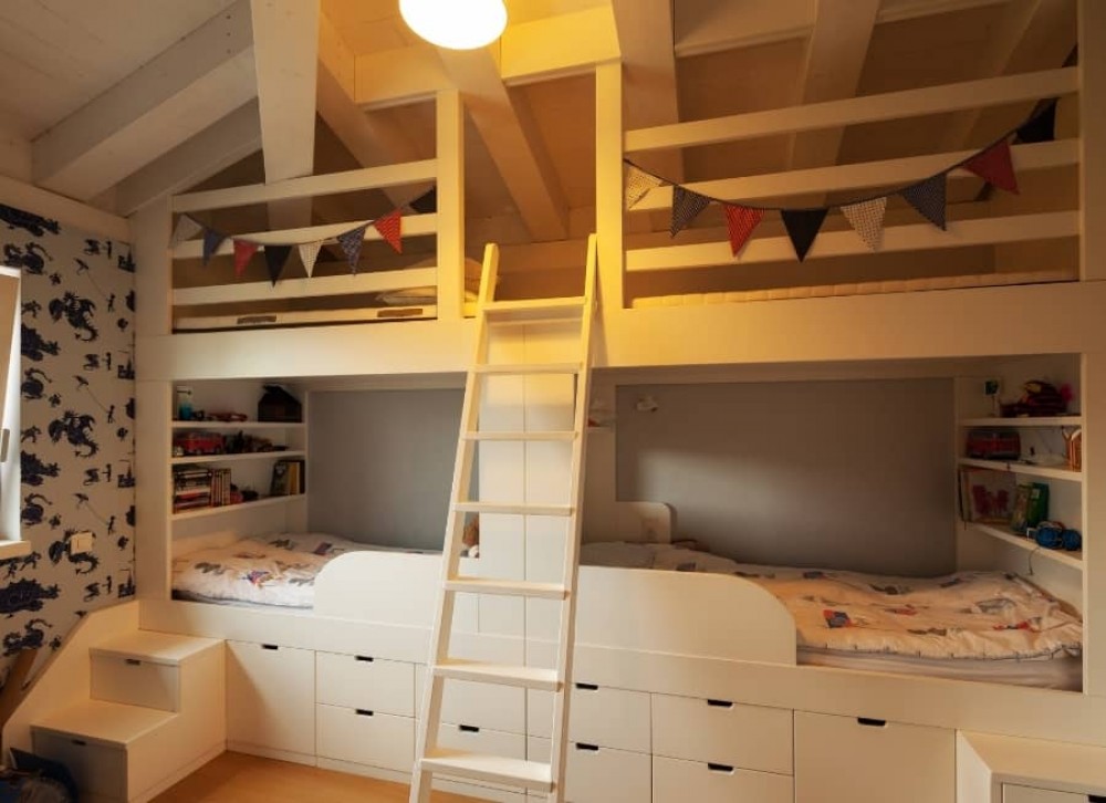 how to furnish a small room for two children