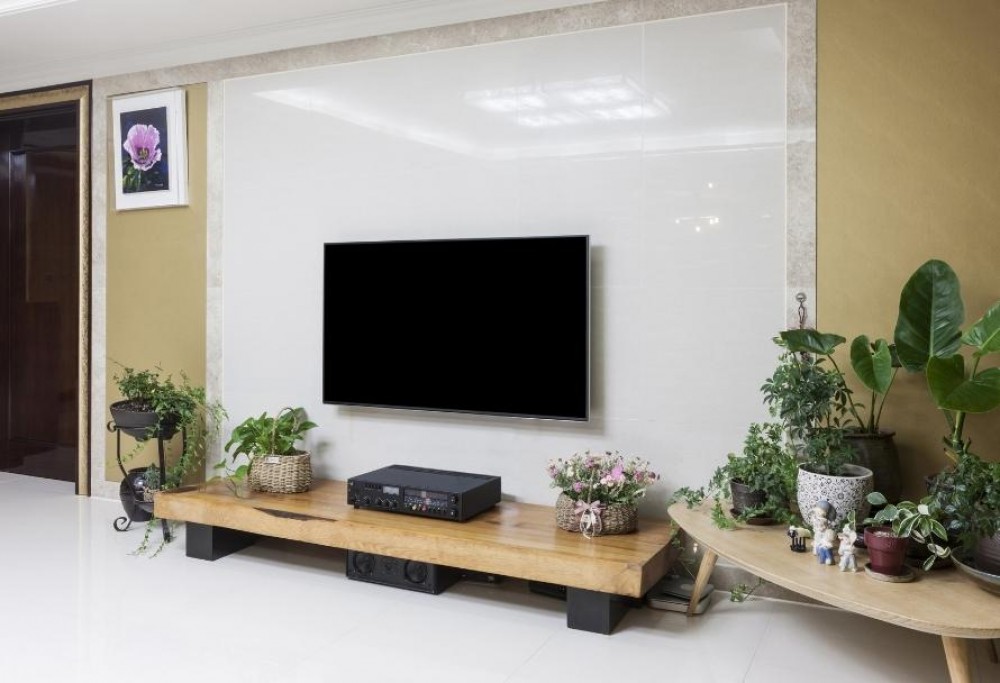 wall with TV
