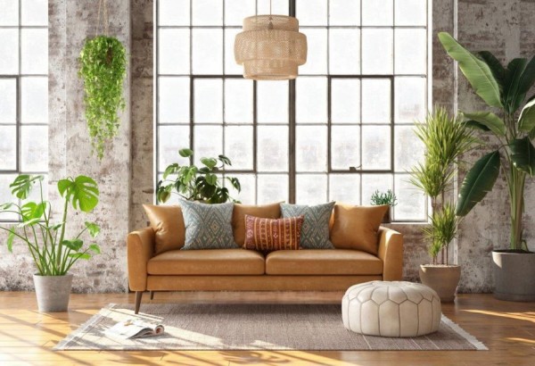 Boho living room decor - colors, furniture and accessories