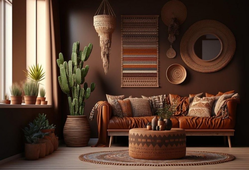 Boho living room decor 