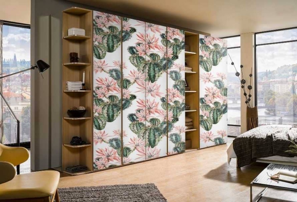 Self-adhesive wallpaper for sliding wardrobe